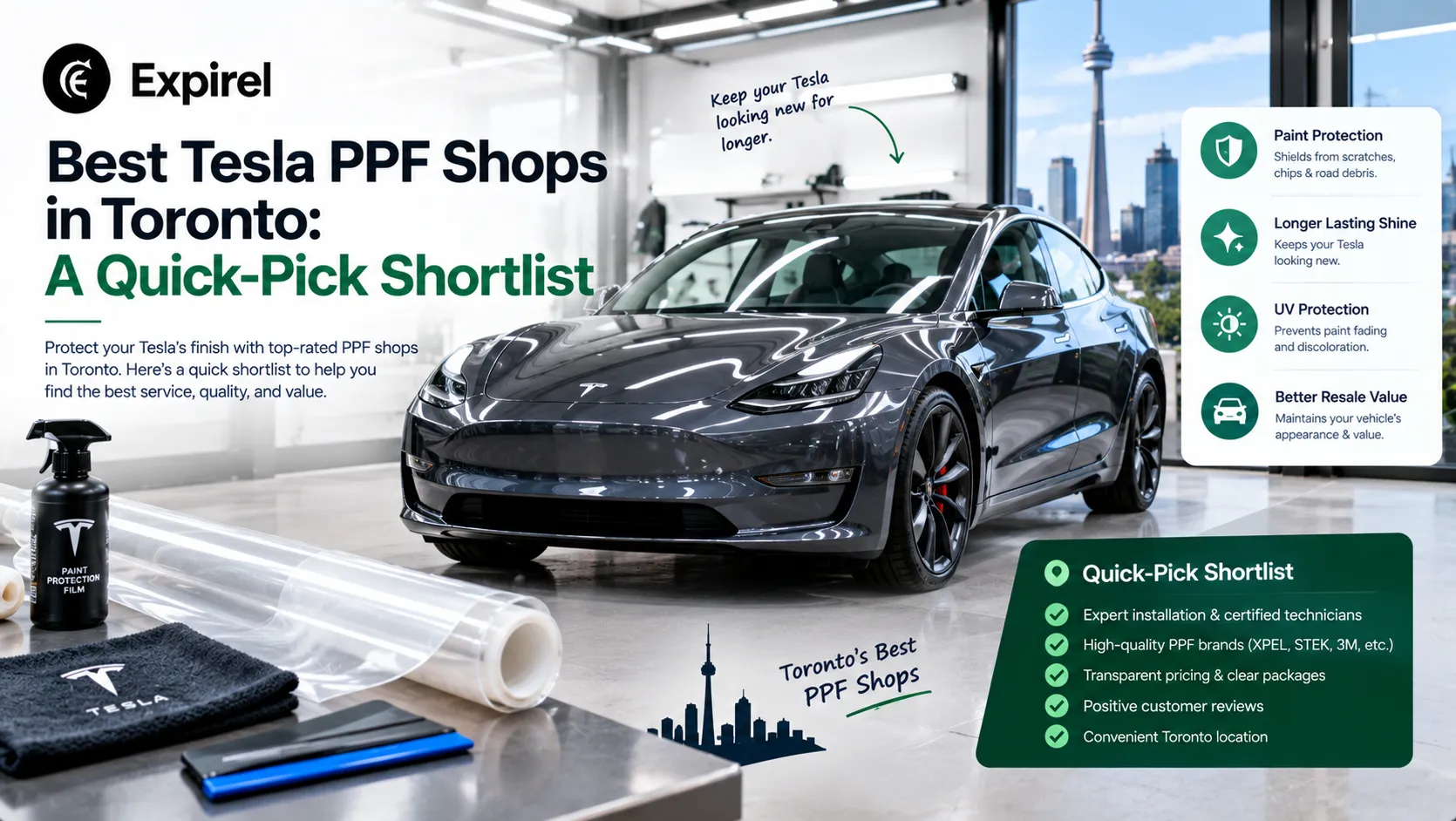 Best Tesla PPF Shops in Toronto: A Quick-Pick Shortlist