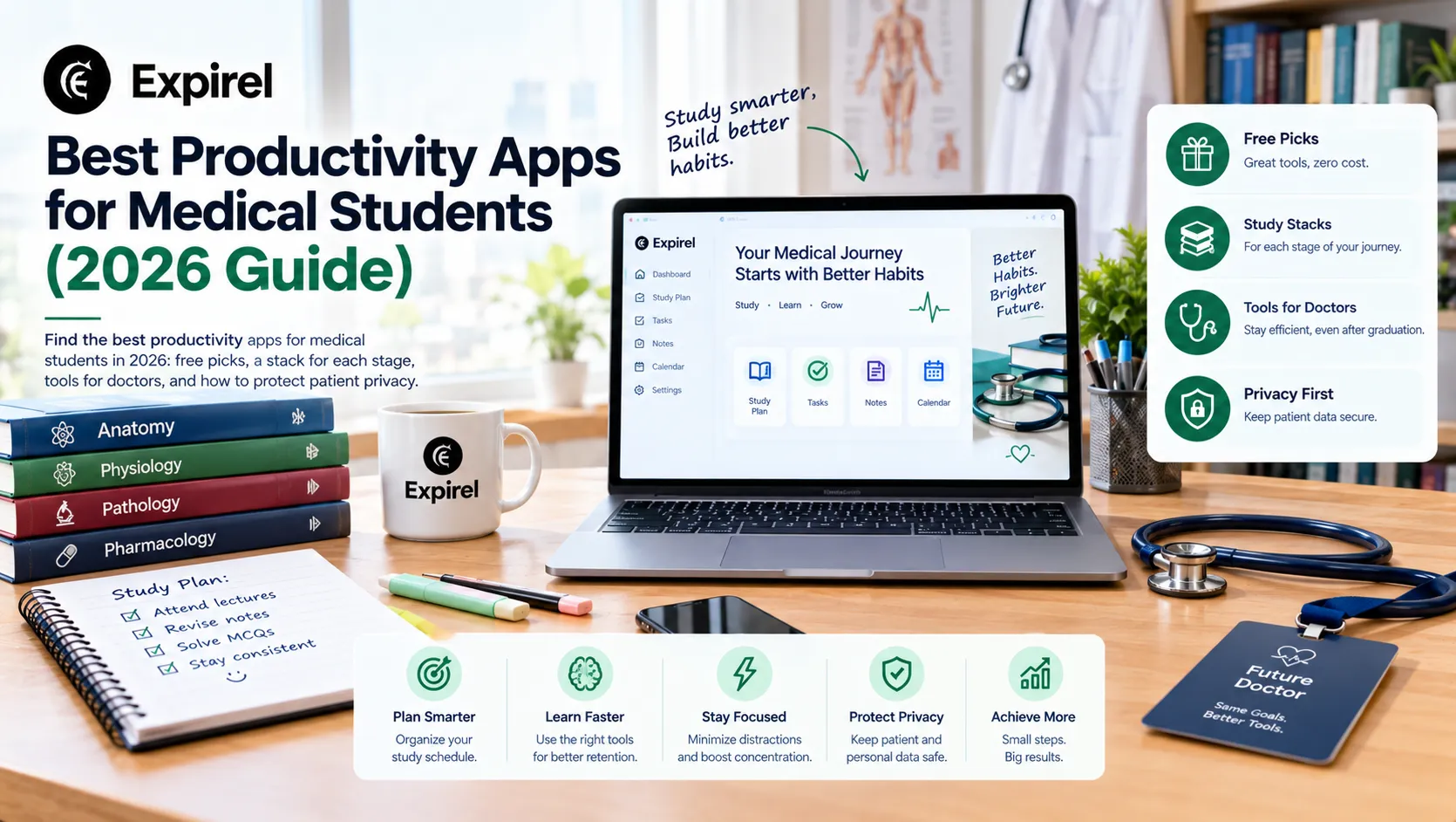 Best Productivity Apps for Medical Students in 2026: Pick by Stage